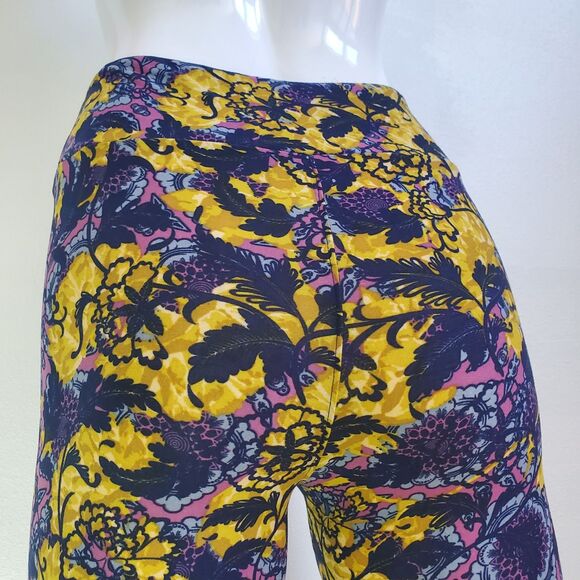 NEW LuLaRoe Purple Floral Leggings - Picture 4 of 9